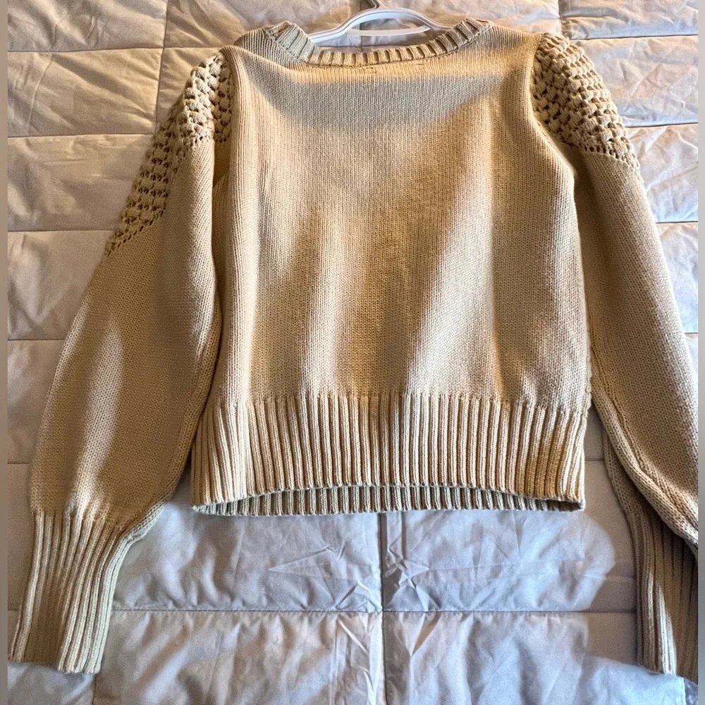 NWT Lucky Brand beige sweater. Women’s size small. 60% cotton 40% acrylic. - Picture 4 of 8